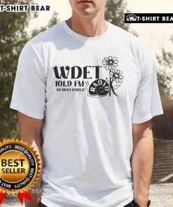 Pretty WDET 101.9 FM Detroit Public Radio T-shirt featuring logo and vibrant design, perfect for radio fans and supporters.