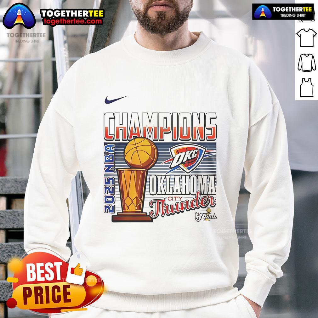 Top 2025 Nba Champions Oklahoma City Thunder Cup Sweatshirt Top 2025 NBA Champions Oklahoma City Thunder cup sweatshirt featuring team logo and vibrant design for fans.