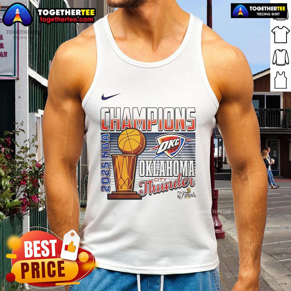 Top 2025 Nba Champions Oklahoma City Thunder Cup Tank Top Oklahoma City Thunder Cup tank top for 2025 NBA Champions, featuring team colors and logo, perfect for fans.