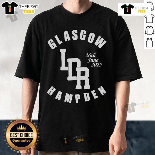 Top 6th June 2025 Lana Del Rey Glasgow Hampden T-Shirt featuring vibrant design and concert details.