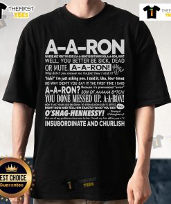 Alt Text: Top A-A-Ron shirt featuring 'Where Are You A-A-Ron?' slogan, perfect for fans of the viral meme and humor apparel.