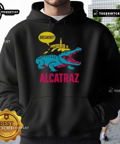 Top Alligator Alcatraz Hot Breakout Hoodie displayed on a mannequin showcasing its unique design and vibrant colors.
