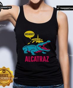 Top Alligator Alcatraz Hot Breakout Tank Top featuring a bold alligator graphic and stylish design for summer wear.