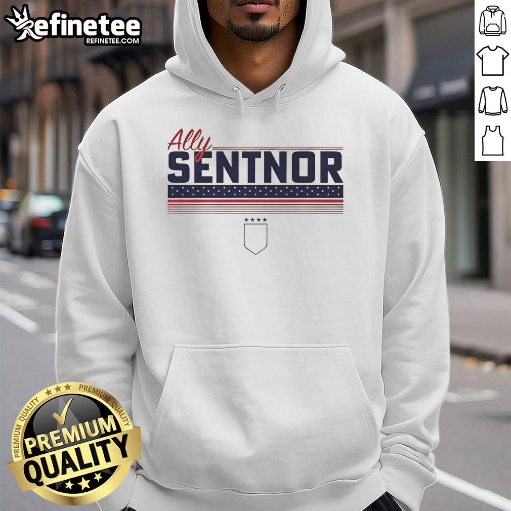 Top Ally Sentnor Stripe Uswntpa Hoodie Alt Text: Top Ally Sentnor Stripe USWNTPA Hoodie in stylish design, perfect for casual wear and sports enthusiasts.