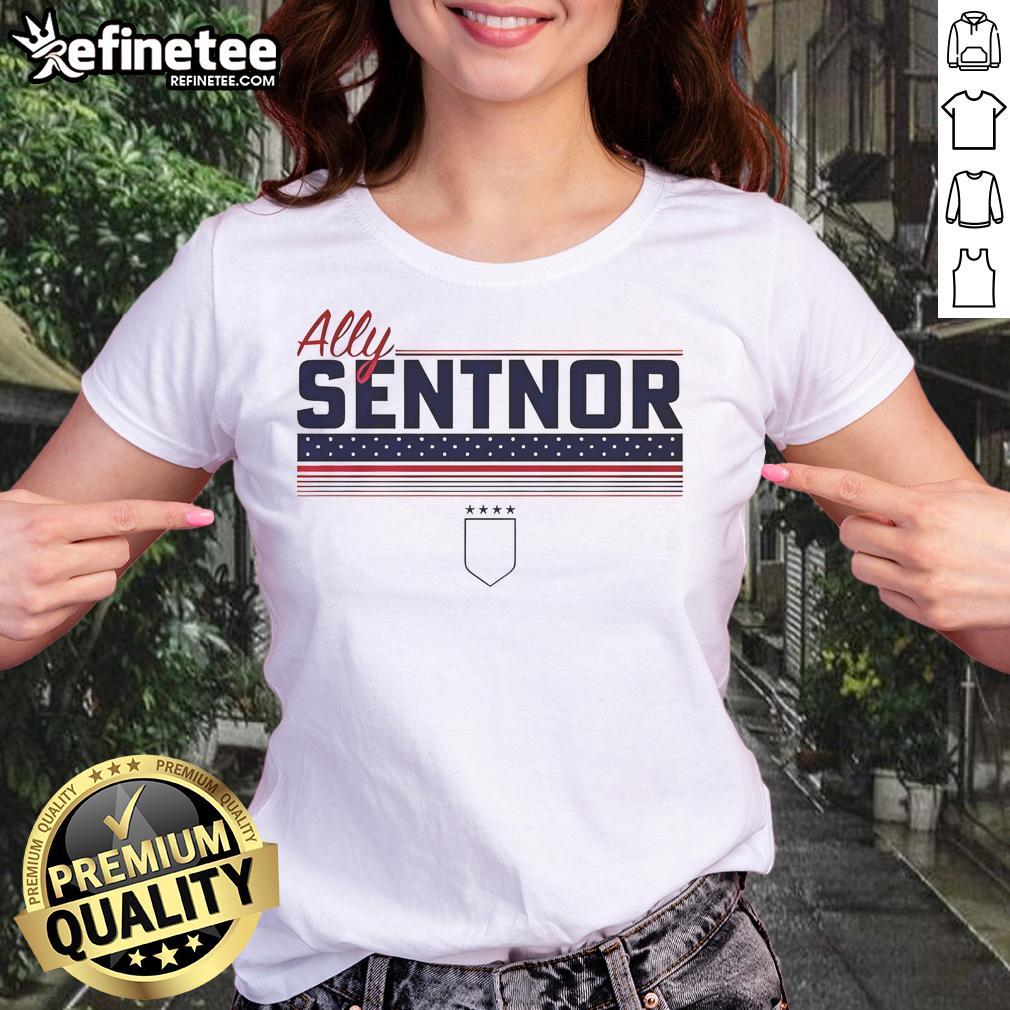 Top Ally Sentnor Stripe Uswntpa Ladies Tee Top Ally Sentnor Stripe USWNTPA Ladies Tee in stylish design, perfect for women's sportswear and casual outings.