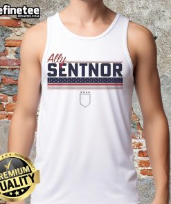 Top Ally Sentnor Stripe USWNTPA Tank Top in vibrant colors, perfect for casual summer wear and sports activities.