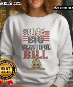Top America One Big Beautiful Bill Resist Flag Sweatshirt showcasing patriotic design and vibrant colors.