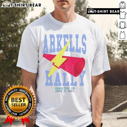 Top Arkells The Rally 2025 Event T-Shirt featuring vibrant graphics and a stylish design for fans of the band.