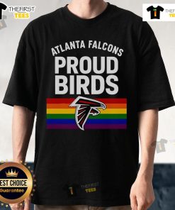 Top Atlanta Falcons LGBT Pride Birds T-Shirt featuring vibrant colors and a bold team logo, celebrating diversity and inclusion.
