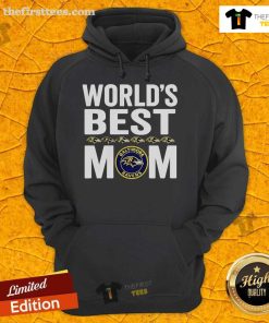 Alt Text: Cozy 'Top Baltimore Ravens World's Best Mom Hoodie' in team colors, perfect for proud Ravens fans and moms.