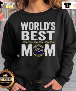 Top Baltimore Ravens World's Best Mom Sweatshirt, featuring team colors and logo, perfect for proud Ravens moms.