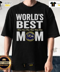 Alt Text: Top Baltimore Ravens Worlds Best Mom T-Shirt in purple, perfect gift for Ravens fans and proud moms.