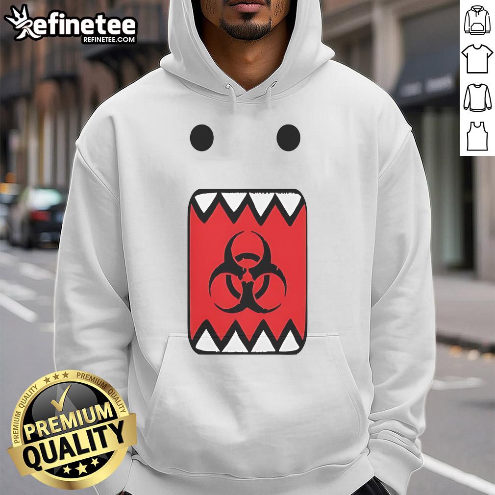 Top Biohazard Domo Logo Hoodie Alt Text: Top Biohazard Domo Logo Hoodie featuring a bold design and vibrant colors, perfect for streetwear enthusiasts.