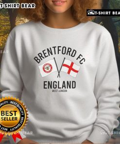 Brentford FC sweatshirt featuring the club logo, perfect for fans in West London. Stylish and comfortable sportswear.