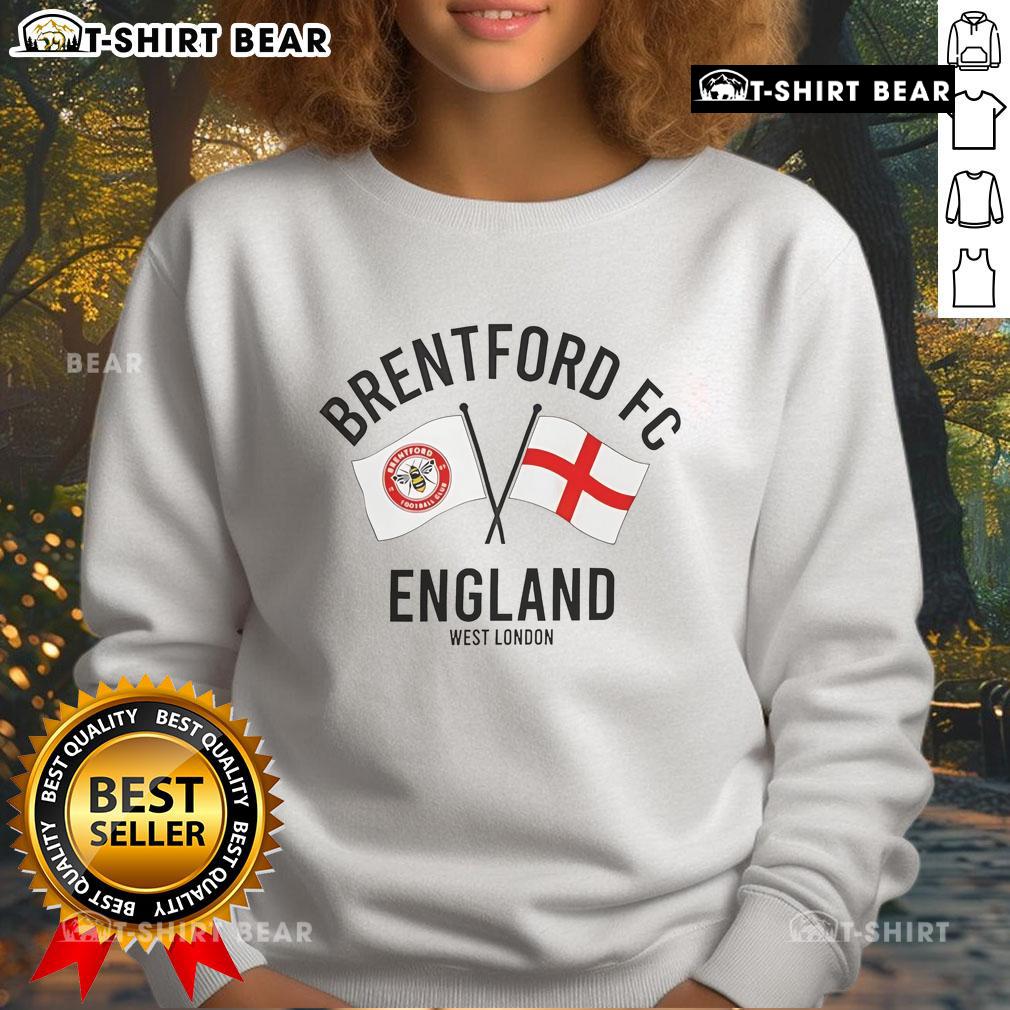 Top Brentford Fc England West London Sweatshirt Brentford FC sweatshirt featuring the club logo, perfect for fans in West London. Stylish and comfortable sportswear.
