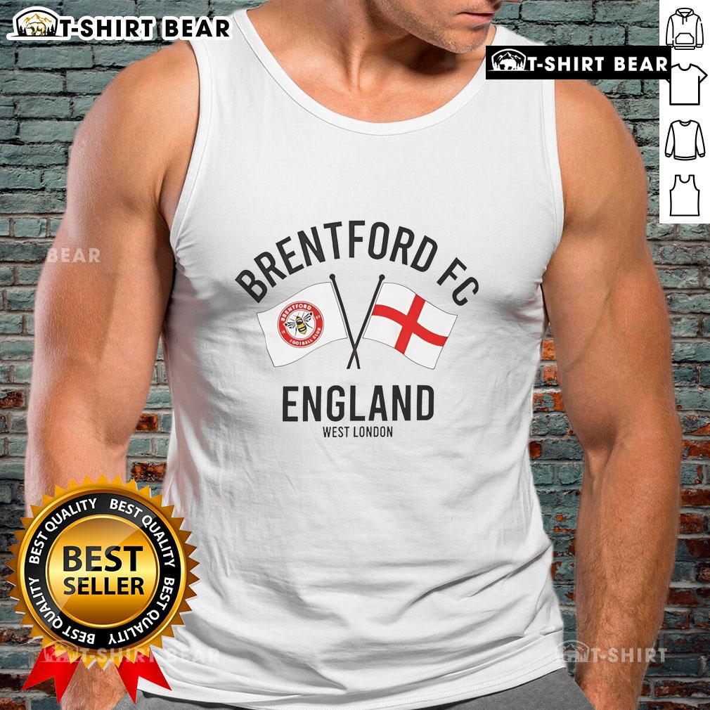 Top Brentford Fc England West London Tank Top Stylish Brentford FC tank top showcasing the team's colors, perfect for fans in West London, England.