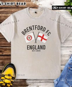 Top Brentford FC England West London washed t-shirt featuring the club logo, ideal for fans and casual wear.