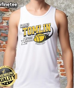 Top Camp Tomlin Latrobe PA Since 2007 tank top showcasing vibrant design and comfortable fit for outdoor activities.