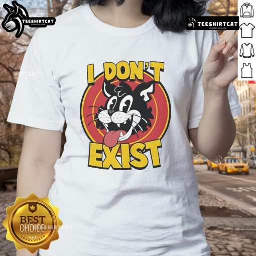 Top Cat 'I Don't Exist' Ladies Tee featuring a fun graphic design and vibrant colors, perfect for casual wear.