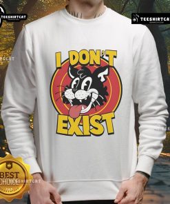 Top Cat 'I Don't Exist' sweatshirt featuring a playful design, perfect for fans of the classic cartoon and cozy style.