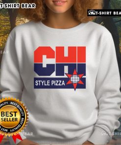 Cozy Top CHI Dream Team Style Pizza Sweatshirt featuring vibrant pizza graphics, perfect for casual wear and pizza lovers.