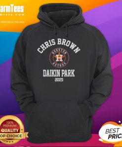 Alt Text: 2025 Top Chris Brown Breezy Bowl hoodie featuring Houston Astros design at Daikin Park, perfect for fans.