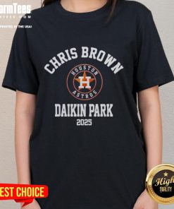 Top Chris Brown Breezy Bowl XX Houston Astros Daikin Park 2025 ladies tee featuring vibrant design and team colors.