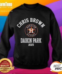 Top Chris Brown Breezy Bowl XX Houston Astros Daikin Park 2025 sweatshirt featuring vibrant team colors and logo.