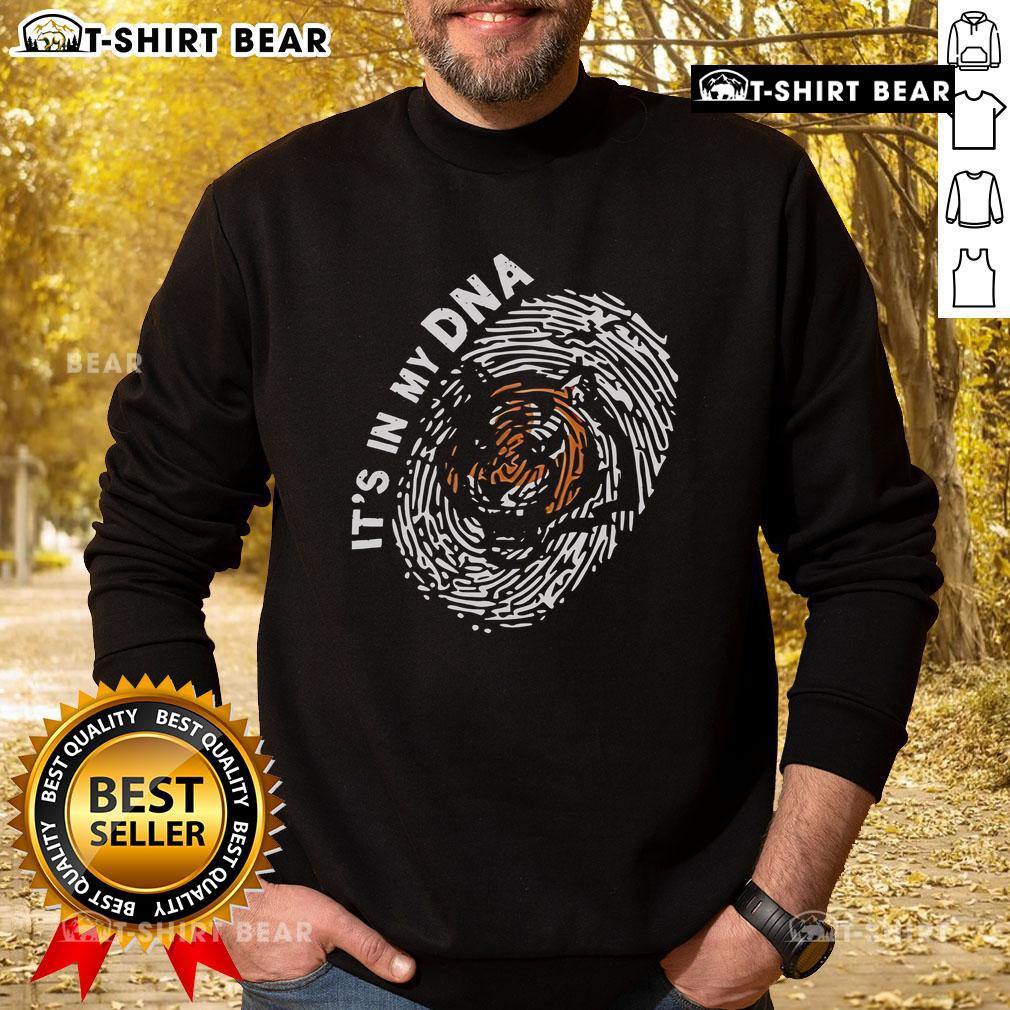 Top Cincinnati Bengals In My Dna Logo Sweatshirt Alt Text: Cozy Cincinnati Bengals sweatshirt featuring a unique DNA logo design, perfect for fans and casual wear.