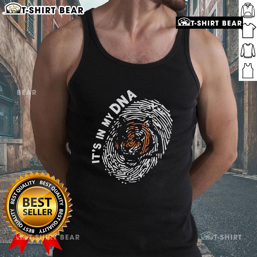 Top Cincinnati Bengals In My Dna Logo Tank Top Alt Text: Cincinnati Bengals in My DNA logo tank top showcasing team spirit and style for fans.
