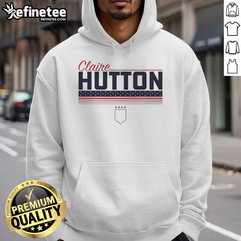 Top Claire Hutton Stripe Uswntpa Hoodie Alt Text: Top Claire Hutton Stripe USWNTPA Hoodie featuring a stylish design and comfortable fit for everyday wear.