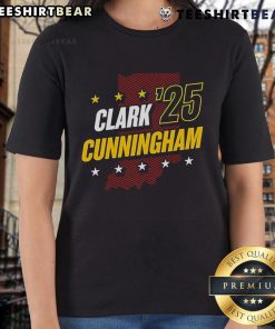Top Clark Cunningham 25 Indiana Basketball ladies tee featuring stylish design and vibrant team colors for fans.