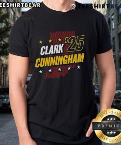 Top Clark Cunningham 25 Indiana Basketball T-Shirt featuring vibrant colors and design, perfect for fans and players.