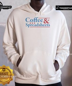Top Coffee And Spreadsheets logo hoodie featuring a stylish design for coffee lovers and productivity enthusiasts.