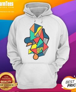 Colorful abstract geometric shapes hoodie design featuring vibrant patterns and modern art style for trendy fashion lovers.