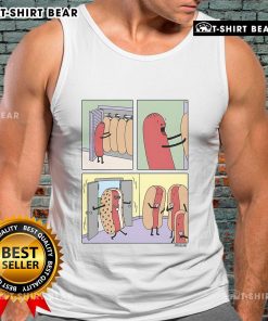 Stylish Top Cool Hot Dog Dress Tank Top featuring a fun hot dog print, perfect for summer outings and casual wear.