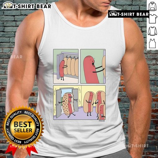 Stylish Top Cool Hot Dog Dress Tank Top featuring a fun hot dog print, perfect for summer outings and casual wear.