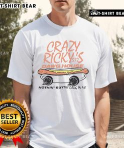Alt Text: Top Crazy Ricky's Dawg House T-Shirt featuring bold graphics and vibrant colors, perfect for dog lovers and casual wear.