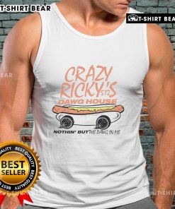Top Crazy Ricky's Dawg House Tank Top featuring vibrant graphics and a comfortable fit for casual summer wear.