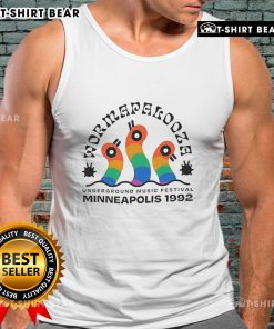 Alt Text: Vintage 1992 Tank Top featuring Top Curlworks Wormapalooza graphic design, perfect for retro fashion enthusiasts.
