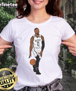 Top Damian Lillard Milwaukee Bucks basketball ladies tee in stylish design, perfect for fans and casual wear.