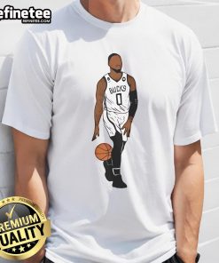 Alt Text: Top Damian Lillard Milwaukee Bucks basketball t-shirt featuring vibrant team colors and player graphics.