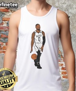 Top Damian Lillard Milwaukee Bucks Basketball Tank Top featuring vibrant team colors and stylish design for fans.