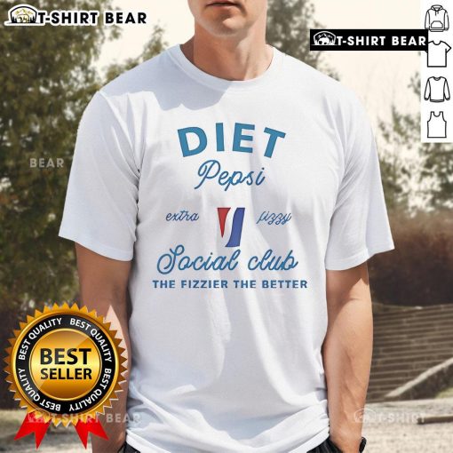 Alt Text: Top Diet Pepsi Social Club 'The Fizzier The Better' T-Shirt featuring vibrant graphics and a trendy design.