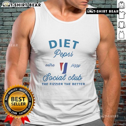 Trendy Tank Top featuring 'The Fizzier The Better' slogan for Diet Pepsi fans at social events.