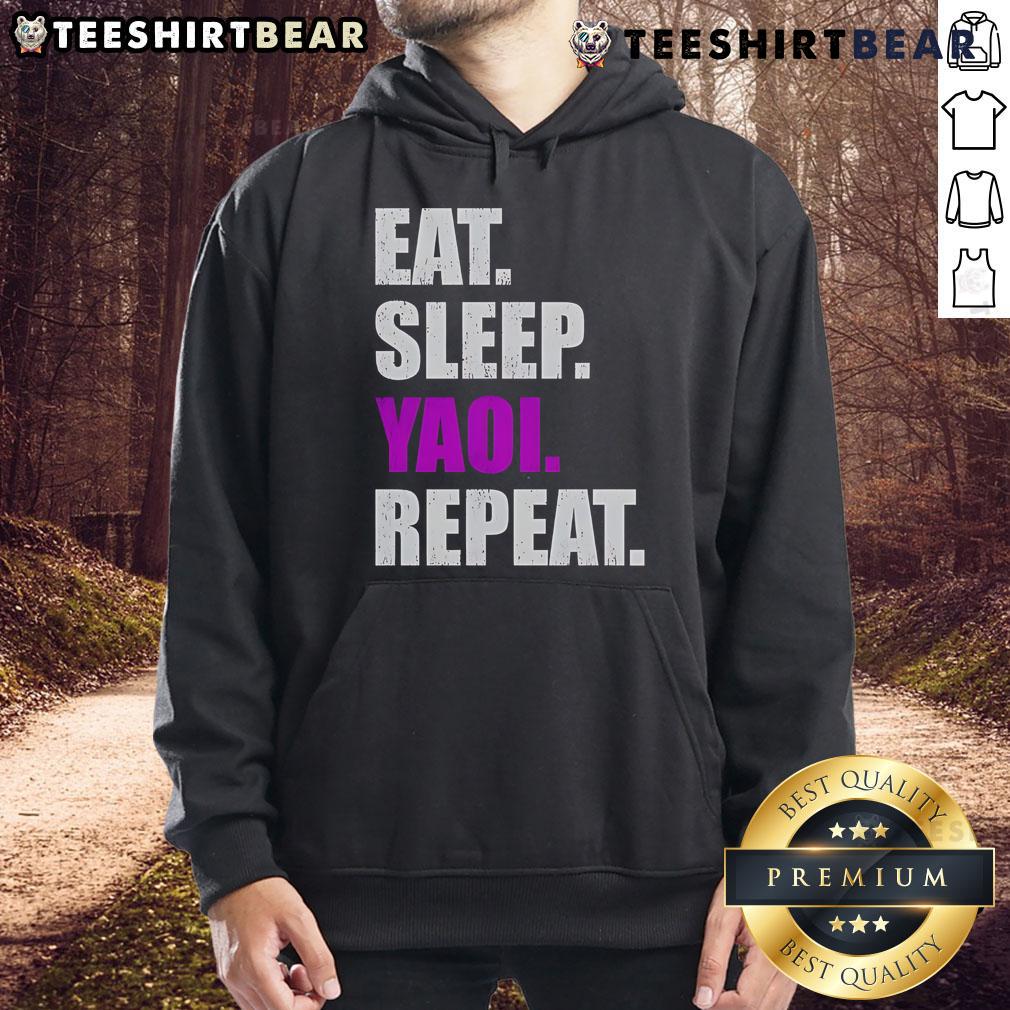 Top Eat Sleep Yaoi Repeat 2025 Hoodie Top Eat Sleep Yaoi Repeat 2025 Hoodie featuring vibrant colors and trendy design for anime lovers and fans.