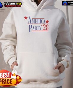 Top Elon Musk America Party 2028 Hoodie featuring a bold design, perfect for supporters of Musk's 2028 campaign.