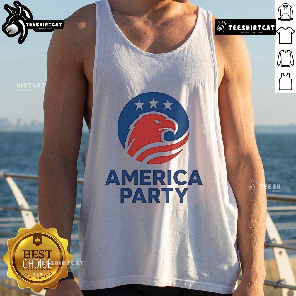 Top Elon Musk America Party Flag Tank Top Top Elon Musk America Party Flag Tank Top featuring a bold design of the American flag and Elon Musk's logo.