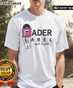 Top Fader Label Est. 2002 T-Shirt featuring a stylish design, perfect for music enthusiasts and fashion lovers.