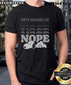 Top Fifty Shades Of Nope Snoopy T-Shirt featuring Snoopy in a humorous design, perfect for fans of Peanuts and quirky apparel.